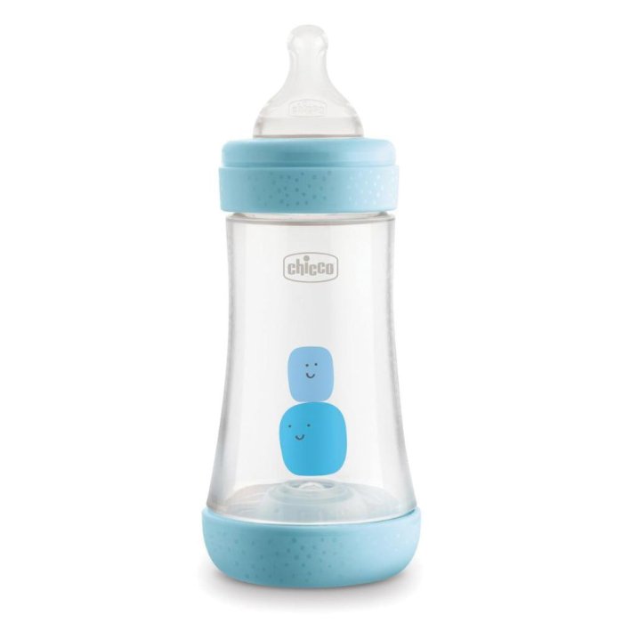 Chicco (artsana) Chicco Biberon Perfect 5 Boy 240 Ml In Silicone 2 Fori