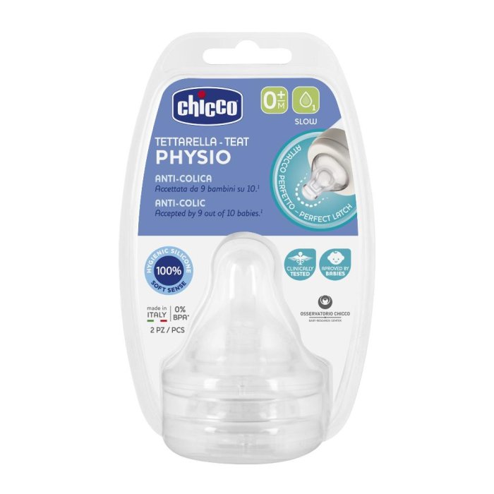 Chicco (artsana) Chicco Tettarella Perfect 5 0m In Silicone 1 Foro 2 Pezzi