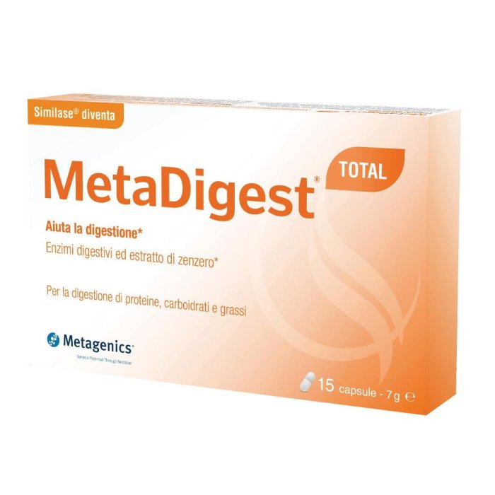 Metagenics MetaDigest Total con Enzimi per una Digestione Veloce 15 Capsule