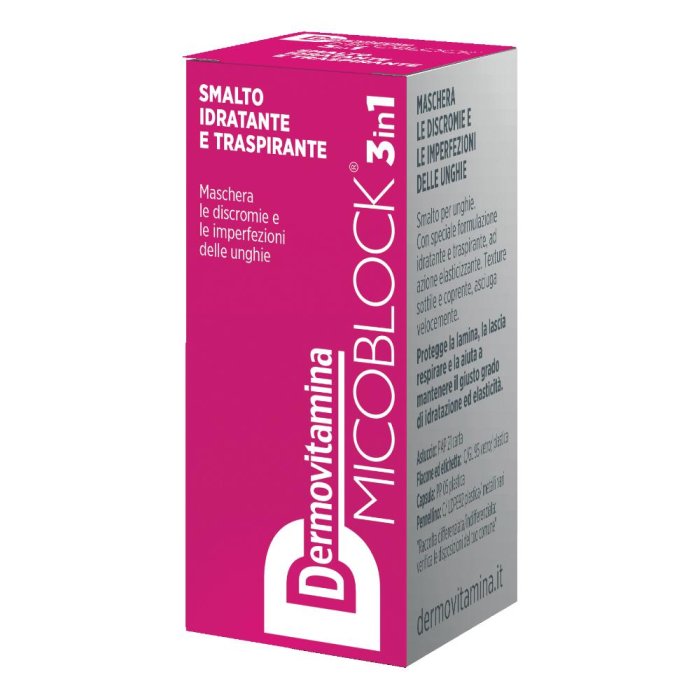 Dermovitamina Micoblock 3 in 1 - Smalto Idratante e Traspirante Colore Fucsia 5ml