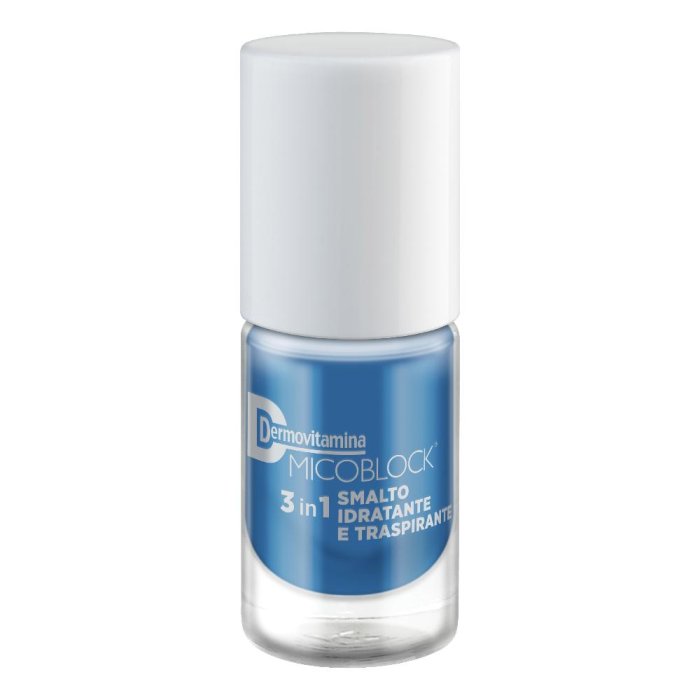 Dermovitamina Micoblock 3 in 1 - Smalto Idratante e Traspirante Colore Blu 5ml