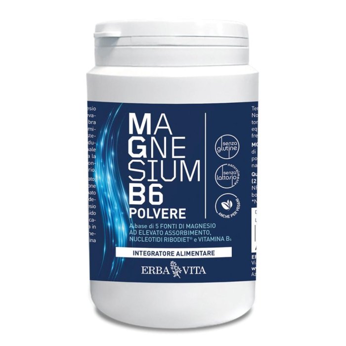 Integratore Magnesium Magnesio e Vitamina B6 in Polvere 200 g Solubile ad Alta Biodisponibilità