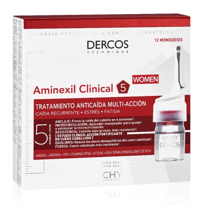 Dercos Innovazione e Bellezza dei Capelli Dercos Aminexil Pro Donna Trattamento Anticaduta 12 Fiale 6 ml