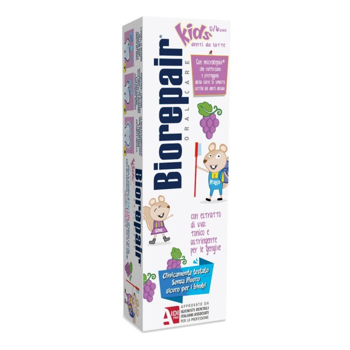 Biorepair Kids Dentifricio Anti-Carie 0/6 Anni al gusto d'Uva 50 ml