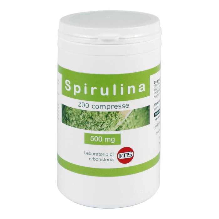 Kos Spirulina 500 mg Integratore Ricostituente e di Sostegno 200 Compresse