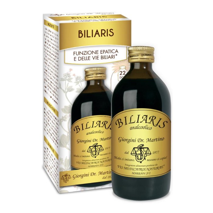 Biliaris Analcolico Integratore liquido depurativo e digestivo 200 ml