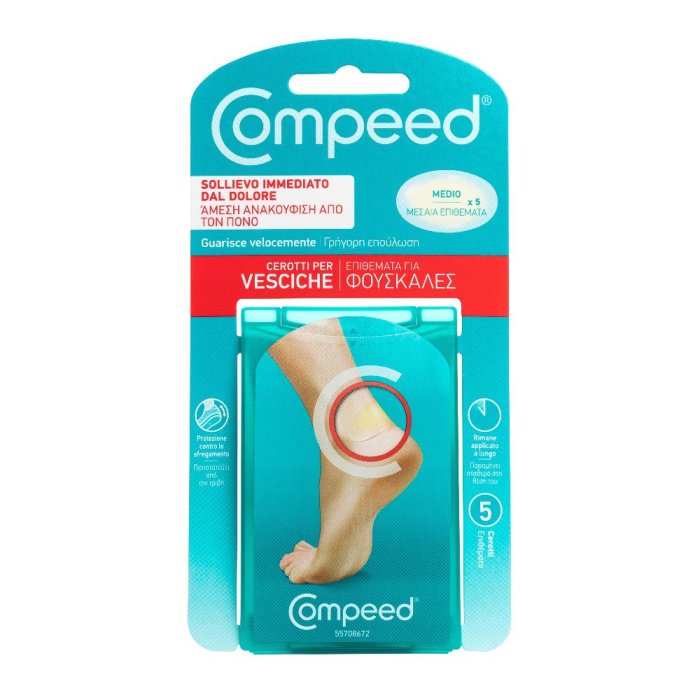  Compeed Cerotto idrocolloidale per vesciche medio 5 pezzi