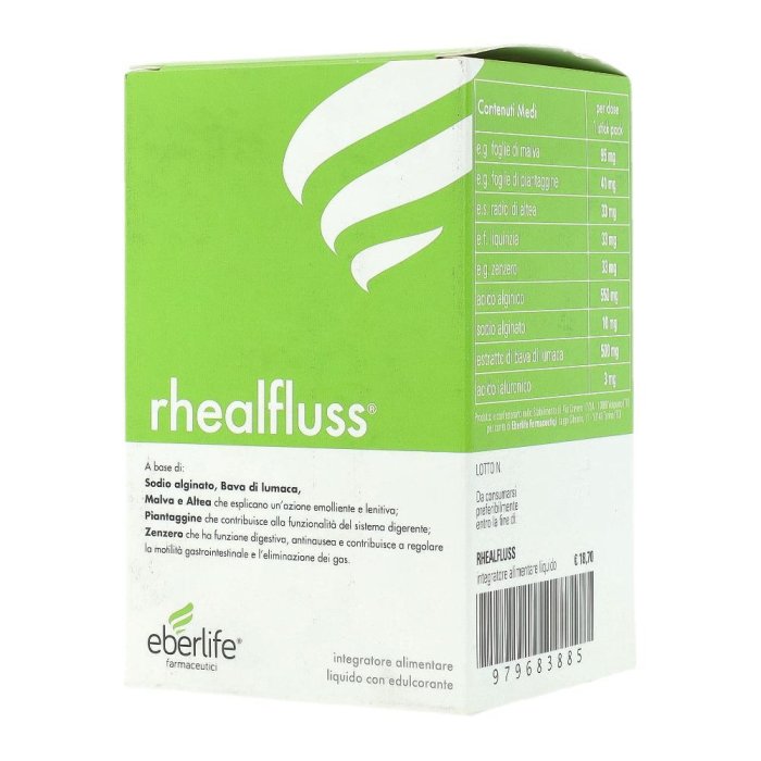 Rhealfluss Integratore Alimentare per Bruciore Stomaco da 20 Stick 10 Ml