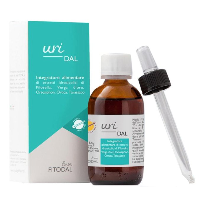 Uridal Fitodal 50 ml - integratore drenante con estratti vegetali per il drenaggio dei liquidi e le vie urinarie