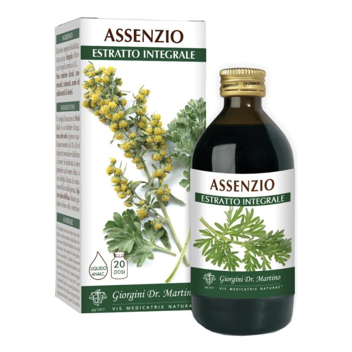 Assenzio Estratto Integrale 20 Millilitri Integratore Alimentare Naturale per il Benessere Digestivo