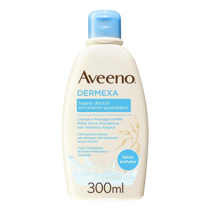 Aveeno Dermexa - Bagno Doccia Emolliente Uso Quotidiano per Pelle Secca 300 ml
