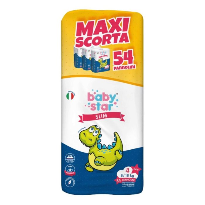 Farvima Medicinali Pannolini Babystar Slim Megascorta Taglia 4 54 Pezzi