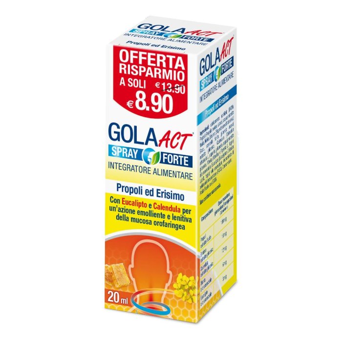 Gola Act Spray Forte Propoli Erisimo Protezione della Gola 20 ml