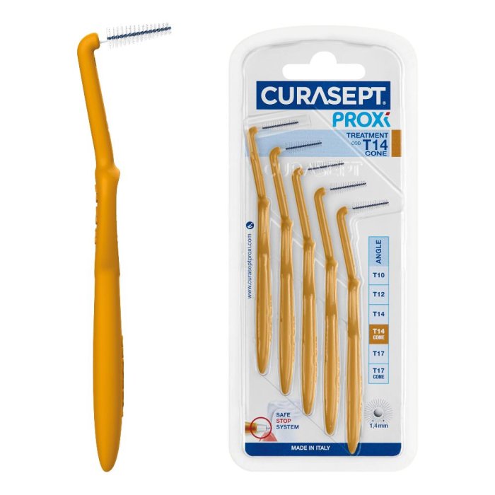 Curasept Proxi Angle Scovolino T14 Ocra 5 Pezzi 1,4mm