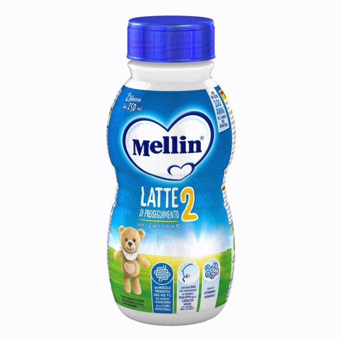 Mellin 2 Latte di Proseguimento Latte Liquido dal 6° al 12° Mese Compiuto, 500ml