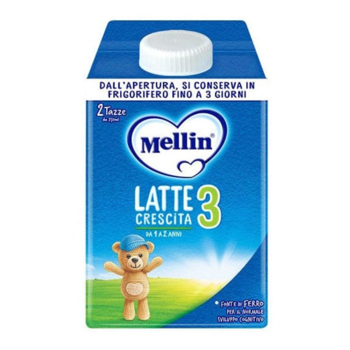 Mellin 3 Latte di Crescita Latte Liquido dal 12 ° al 24 ° Mese Compiuto 500 ml