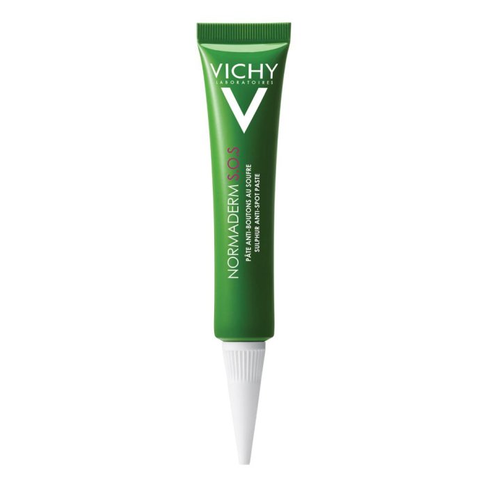 Vichy Normaderm pasta anti-brufoli allo zolfo secca i brufoli, lenisce la pelle e corregge le imperfezioni 20 ml