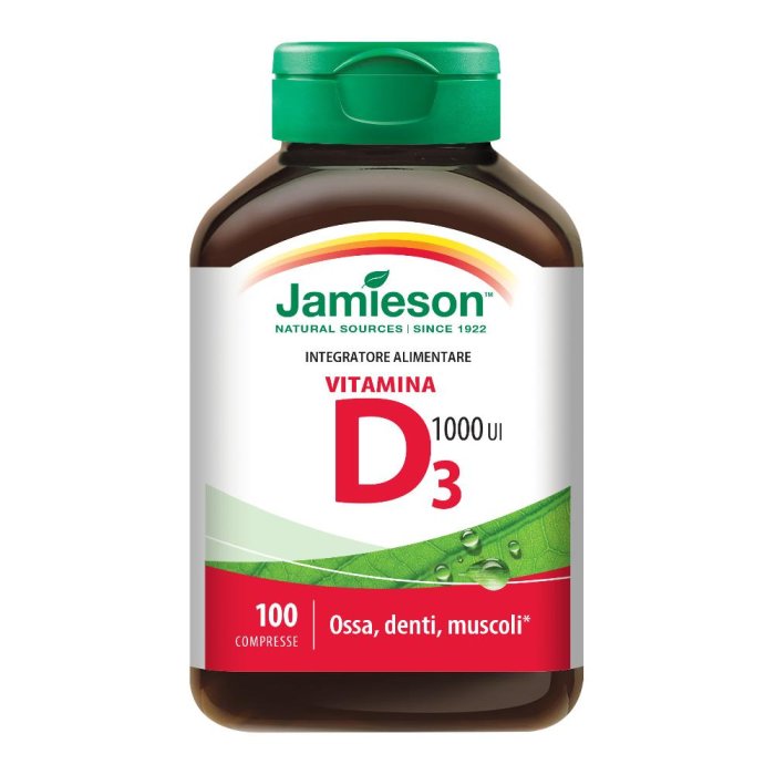 Jamieson Vitamina D3 1000 Ossa Denti Muscoli 100 Compresse