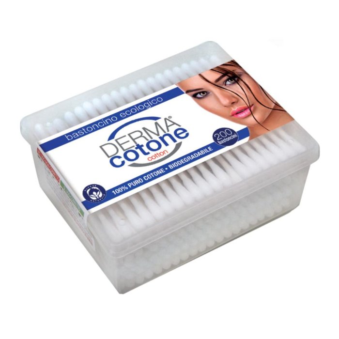 Dermacotone San Miguel Bastoncini in Cotone Biodegradabili 200 Pezzi per Igiene e Cura della Persona