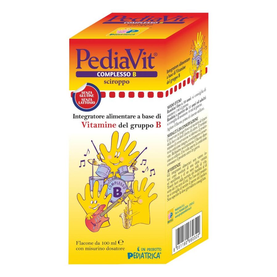 Pediatrica Pediavit - Complesso B Integratore Vitambine del gruppo B 100 ml Pediatrica Pediavit - Complesso B Integratore Vitambine del gruppo B 100 ml
