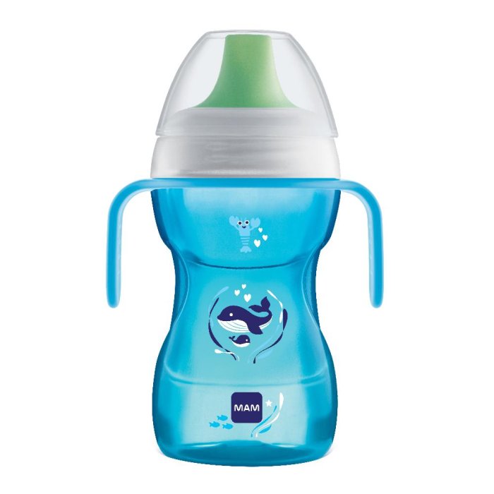 MAM Fun To Drink Tazza 8+ Mesi Capacità 270 ml Colore Azzurro 1 Pezzo