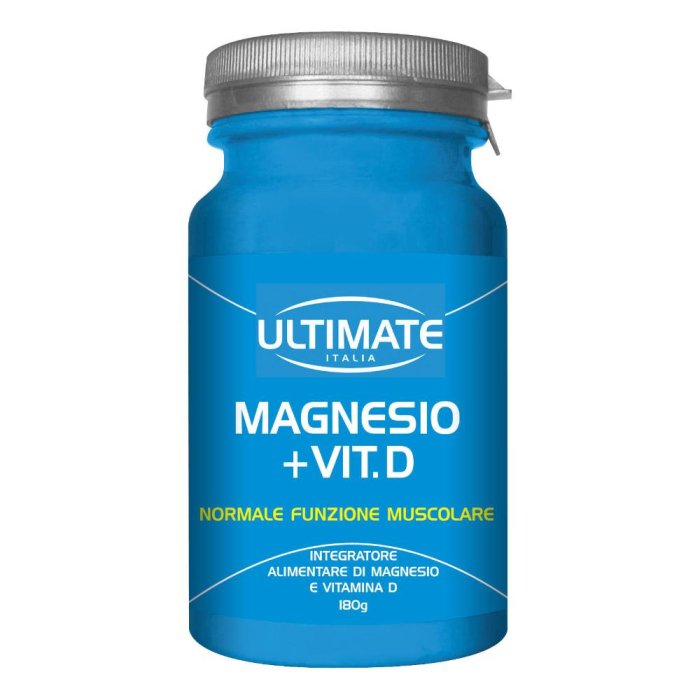 Ultimate Magnesio + Vitamina D 180 g - integratore di magnesio e vitamina D in polvere