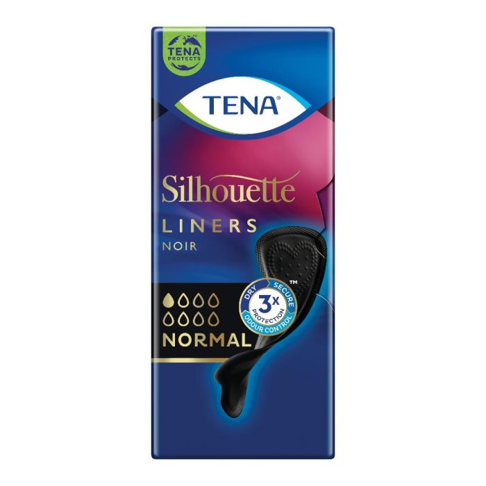 Tena Silhouette Noir Proteggi Slip Normal per Perdite Urinarie Leggere 26 Pezzi