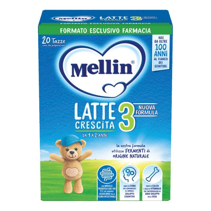 Mellin 3 Latte di Crescita Latte in Polvere dal 12 ° al 24 ° Mese Compiuto 700g