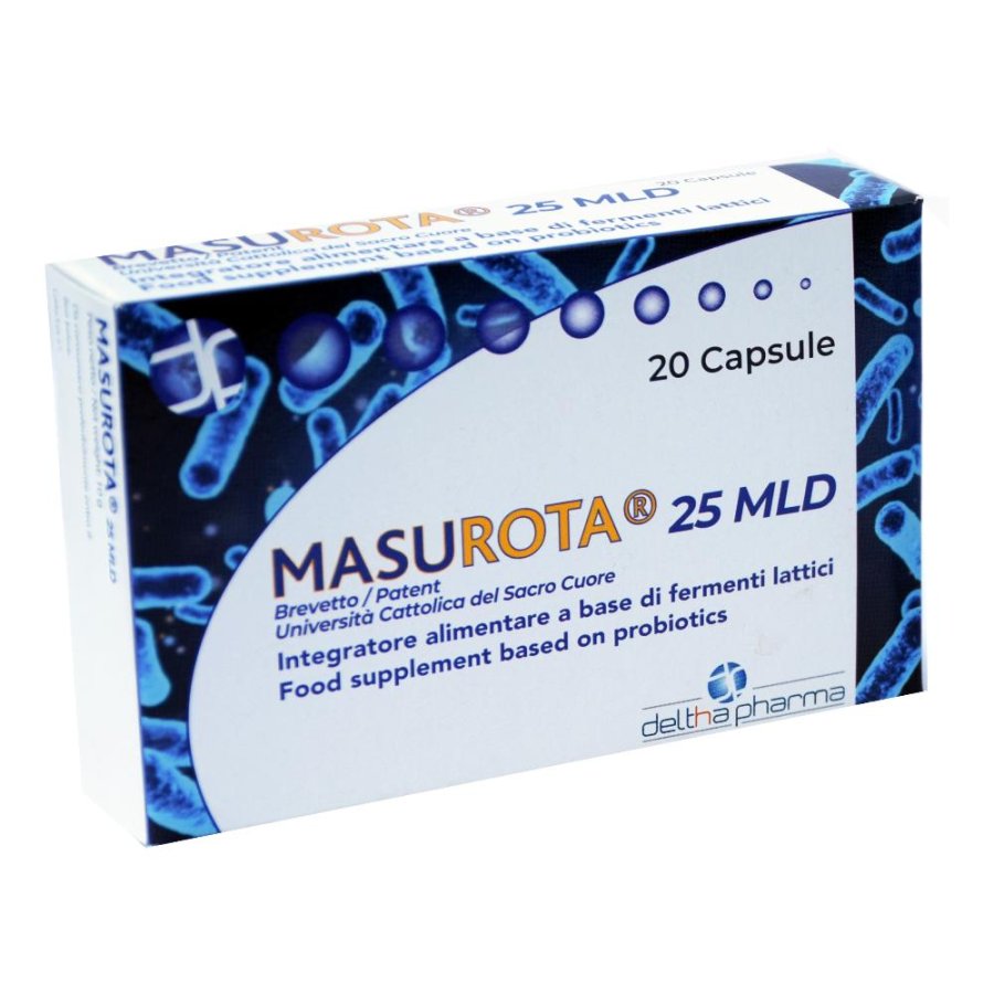Masurota 25 MLD 20 capsule: integratore probiotico per l’equilibrio della flora intestinale Masurota 25 MLD 20 capsule: integratore probiotico per l’equilibrio della flora intestinale