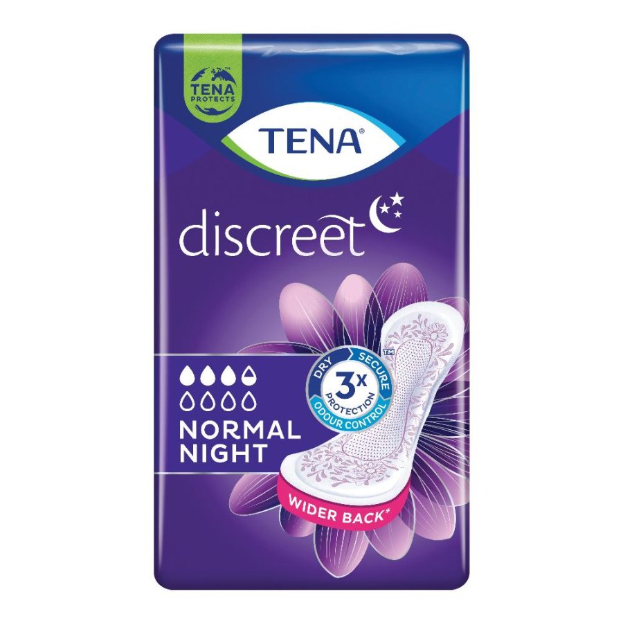 Tena Discreet Normal Night - Assorbente per Perdite Urinarie Notturne 10 pezzi