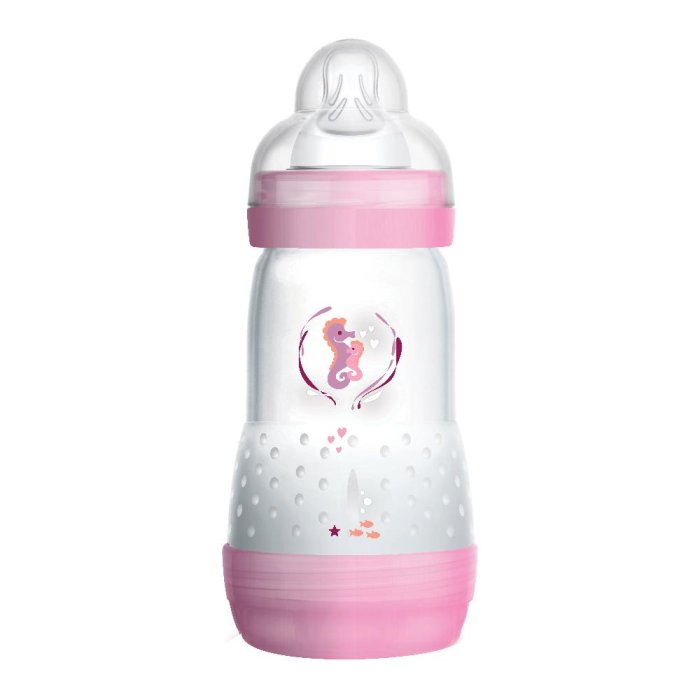 MAM Biberon Easy Start Anti Colic Capacità 260 ml 2M+ Colore Rosa 1 Pezzo