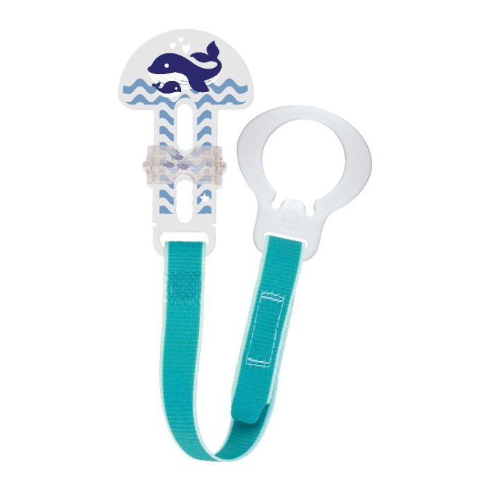 Mam Porta Succhietto Neonato Clip & Cover con Coperchio Protettivo per Ciuccio Maschietto