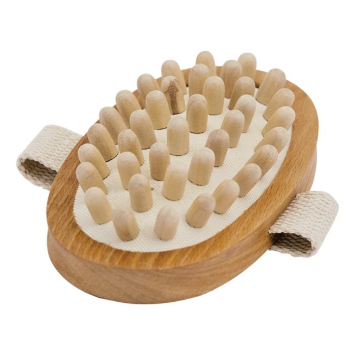 Spazzola Anti Cellulite in Legno per Massaggio Corpo – Spazzola Drenante Contro la Cellulite a Secco e Sotto la Doccia