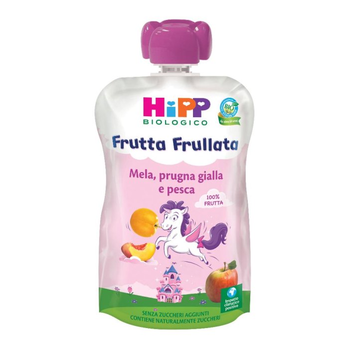 Hipp Frutta Frullata - Mela Prugna Gialla E Pesca 90g
