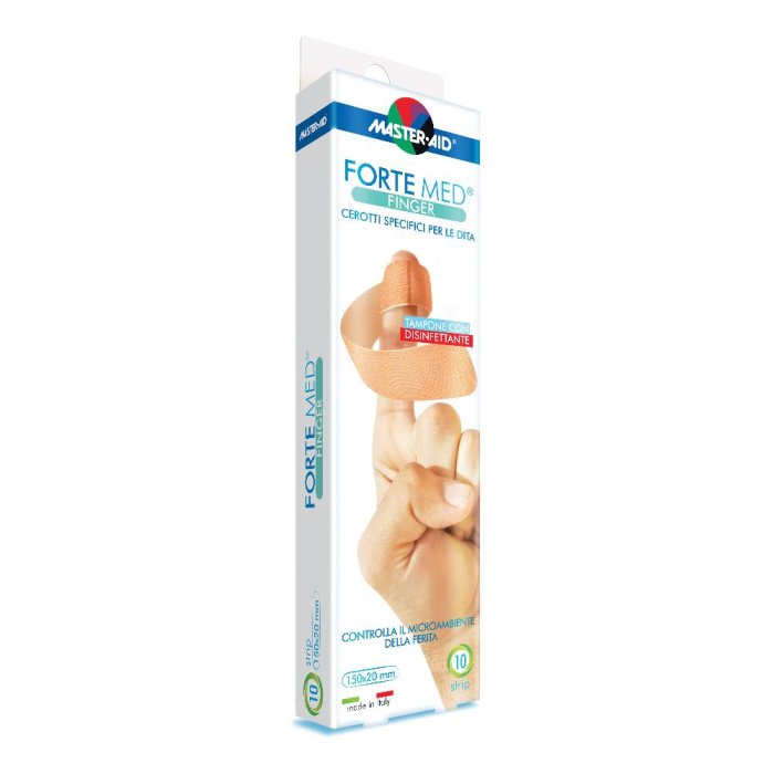 Master-Aid Forte Elastic - Finger Cerotti Elastici per le Dita 10 Cerotti