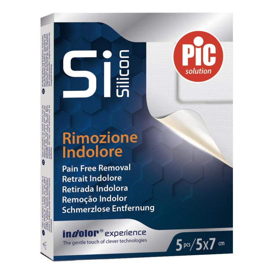 Pic SI Silicon - Cerotto in TNT Ultra-delicato 5cm x 7cm 5 Cerotti