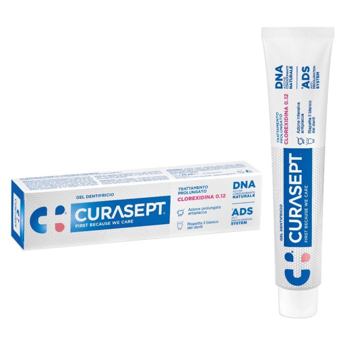 Curasept Clorexidina Ads+Dna 75ml Oral Care 0,12% Gel Dentifricio Trattamento Prolungato  