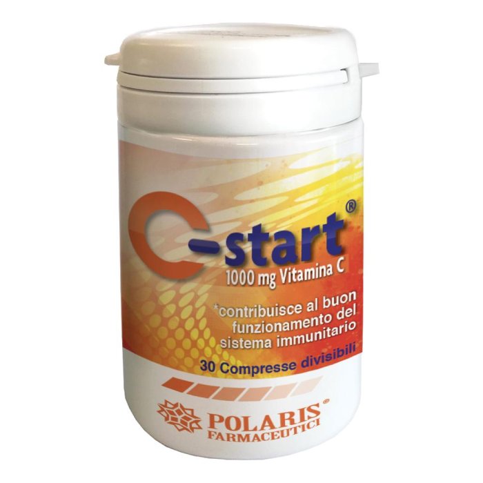 C Start Integratore di Vitamina C 30 Compresse da Un Grammo ad Alto Dosaggio per Supporto del Sistema Immunitario