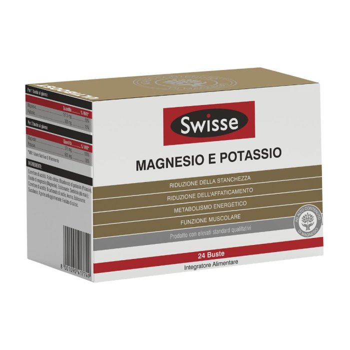 Swisse Magnesio Potassio Integratore Energetico 24 Bustine