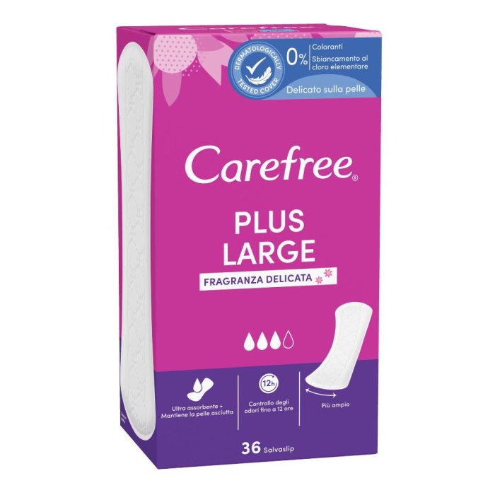 Carefree Maxi Salvaslip Plus Large Delicatamente Profumato 36 Pezzi