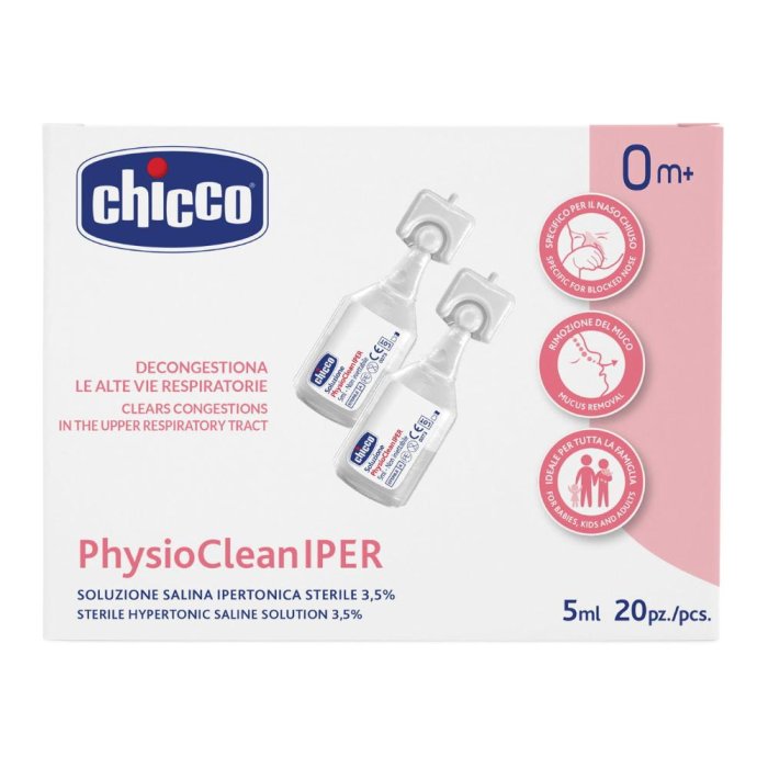 Chicco PhysioClean Iper Soluzione Salina Ipertonica 20 flaconcini da 5ml