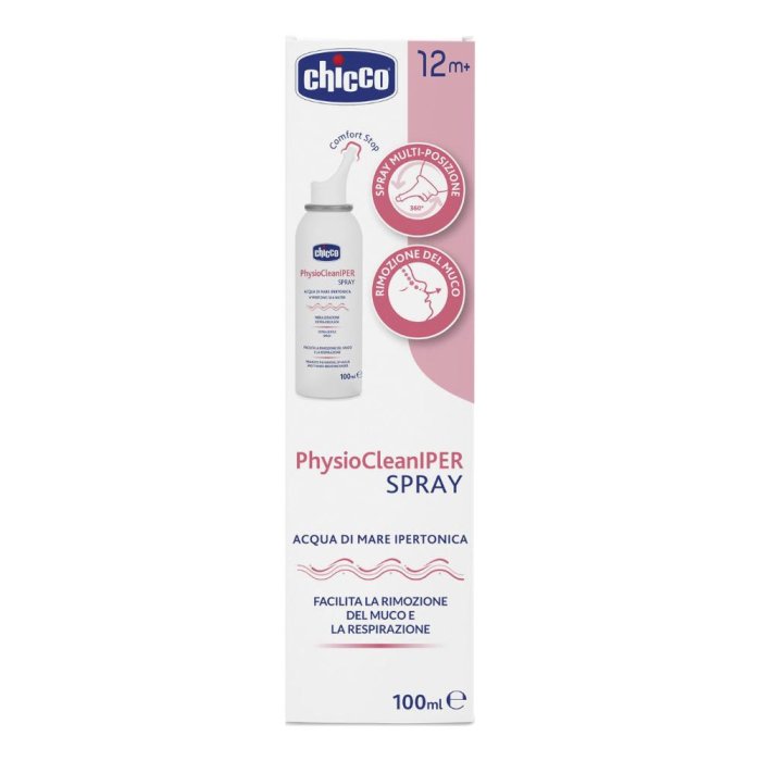Chicco PhysioClean - Soluzione Ipertonica Spray 12M+ Decongestionante 100 ml