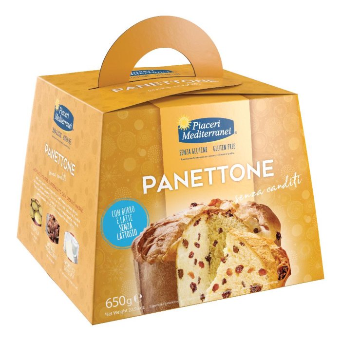 Piaceri Mediterranei Panettone Senza Canditi senza glutine e lattosio 650g