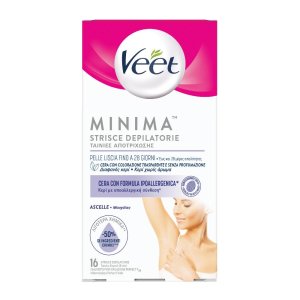 Veet Minima Strisce Depilatorie per Ascelle - Confezione da 16 Strisce