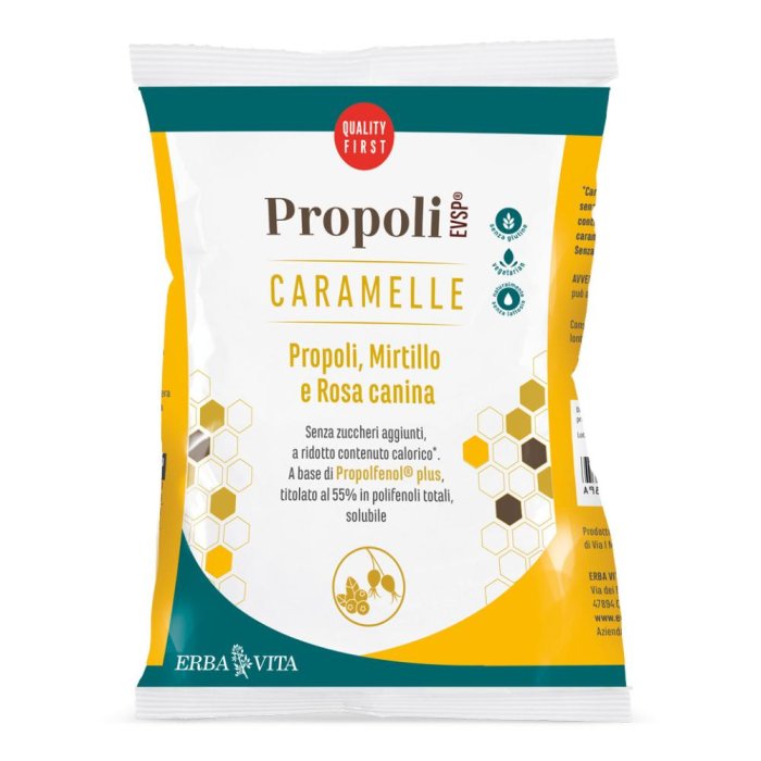 Erba Vita Propoli EVSP - Caramelle Gusto Mirtillo e Rosa Canina 65g
