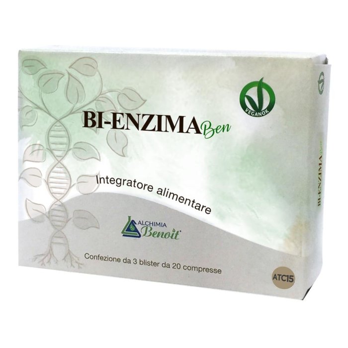 Bi Enzima Ben 60 compresse - integratore con tarassaco enzimi e probiotici per digestione e fegato