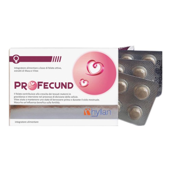 Profecund 30 compresse - integratore con folato attivo maca e Vitex per fertilita femminile