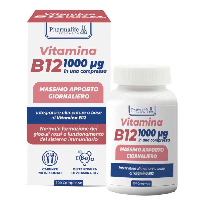 VitacurVeg Vitamina B12 100 compresse – Integratore alta dose 1000 mcg