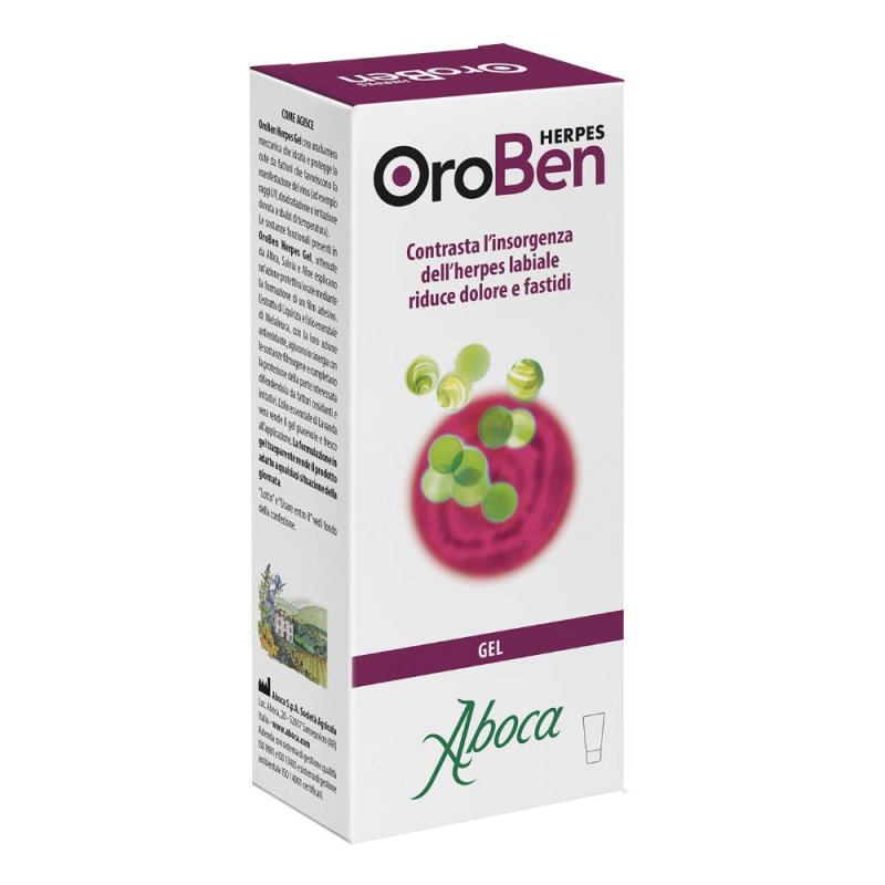 Aboca OroBen Herpes gel preventivo per herpes labiale 8 ml