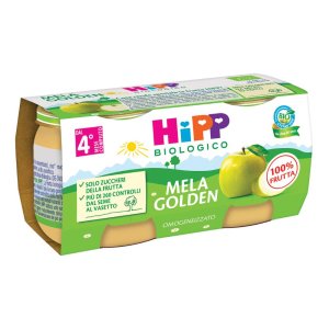 HiPP Omogeneizzato Biologico di Mela Golden dai 4+ Mesi 2 x 80g
